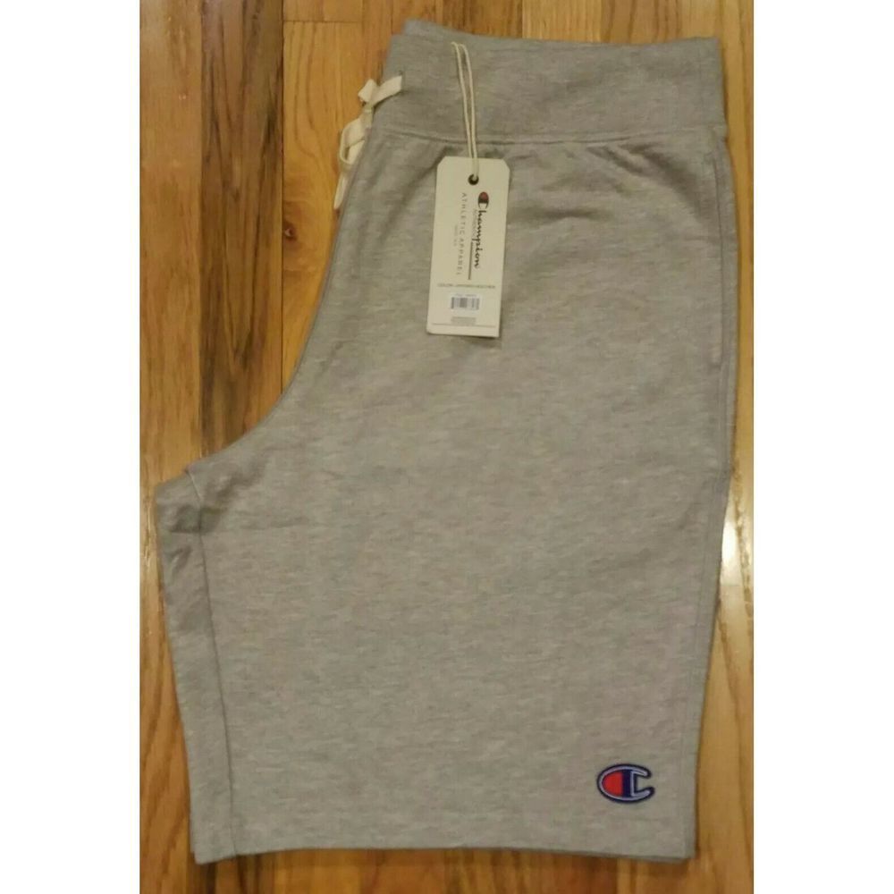 Champion Men Logo French Terry Shorts Gray Size XL
